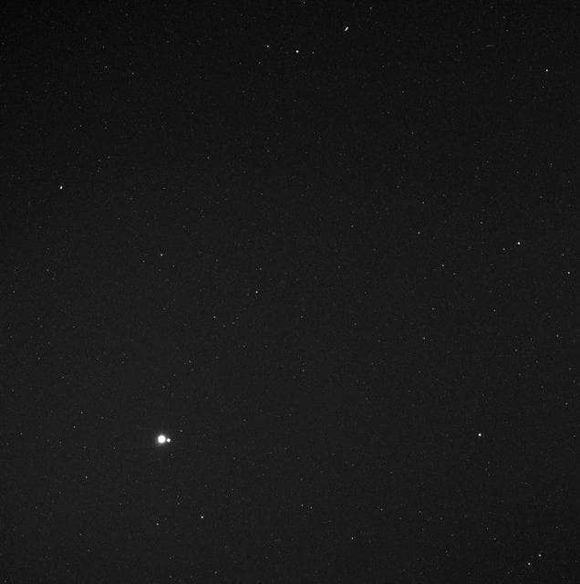 Earth and Moon from 114 Million Miles
